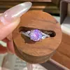 Produto de sucesso em live streaming no TikTok: Anel de fogo com corte de fogos de artifício de topázio e água-marinha para mulheres, design de alta qualidade com incrustação de diamante de alto carbono com corte marquise