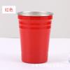 Vaso de cerveza de una sola capa de acero inoxidable de comercio exterior, portátil, para rizar, para acampar, para bebidas frías, 304 escalones con taza de agua, venta al por mayor