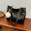High-end Large Bag Women's 2024 Nova moda feminina verão moda grande capacidade commuter tote bag textura saco de ombro bolsa feminina