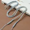 Cordón para Clavícula con Cuentas Dzi de Xizang, Colgante de Cruz, Hebilla de Seguridad de Jade, Cordón de Algodón Tejido a Mano, Cuerda para Colgar en el Cuello de Doble Extremo para Hombres y Mujeres