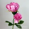 Flores Artificiais de Peônia de 2 Cabeças Estilo Europeu Peônia de Seda Flores para Decoração de Salão de Casamento Flores para Mesa de Sala de Estar de Casa Arranjos Florais Ornamentos