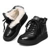 Nuevas Botas de Nieve para Mujer Impermeables con Piel Sintética Suela Gruesa Forradas de Felpa Antideslizantes Zapatos Cálidos con Piel de Vaca Zapatos Deportivos de Algodón para Mujer