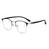 Armazones de metal retro para gafas, micas transparentes para uso diario, bloqueo de luz azul, aptos para hombres, se pueden adaptar con micas graduadas, directo de fábrica, disponibles para envío directo de una sola pieza