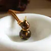 Original Nueva Moda Versátil Chapado en Oro Ámbar Esmalte Colorido Calabaza Cadena para Suéter Lujo Ligero Gama Alta Collar Largo para Mujer