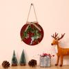 Transfronterizo Nuevas Decoraciones Navideñas Corona Colgante de Tablero de Madera Adhesivo Colgante de Madera para Puerta Corona Colgante Navideño