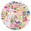Set Transfronterizo de 50 Piezas de Pegatinas de Graffiti para Amantes de los Libros, Pegatinas Impermeables para Botellas de Agua y Computadoras, Pegatinas Creativas con Temática de Libros al por Mayor