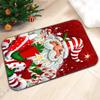 Tapete de Chão para Porta de Entrada Veludo Cristal Desenho Animado Tapete de Natal Absorvente Decoração de Feriado Tapete de Chão Entrada de Casa Sala de Estar Tapete de Porta