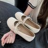 Zapatos Mary Jane Estilo Francés para Mujer, Blancos, Moda Nueva Primavera 2025, Suela Suave, Cómodos, No Cansan los Pies, Zapatos de Salón Estilo Hada