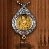 Colgante de plata tailandesa con mosaico de mamut y marfil del zodiaco Benmingfo Jiugong Bagua para hombres y mujeres, regalos de alta gama.