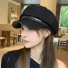 Boina para niños, de cuero británico, estilo coreano, combina con todo, estilo retro, con forma de cúpula, con cara pequeña, para otoño e invierno.
