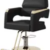 Silla de Peluquería Reclinable para Uso en Salón, Silla de Corte de Pelo de Acero Inoxidable, Silla de Corte de Pelo Simple Ajustable para Barbería para Permanentes y Tintes