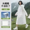 Capa de Chuva Descartável Longa de Eva para Adultos com Capuz, Macacão de Chuva de Peça Única para Chuva Forte, Capa de Chuva para Caminhada ao Ar Livre com Capuz