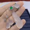 Caballo de Hielo Material Ágata Blanca Conjunto de Hojas Ágata Pulsera con Colgante de Jade para Mujer Anillo Conjunto de Cuatro Piezas Múltiples Opciones Disponibles