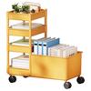 Estante de Chão para Livros Estante de Armazenamento Estante de Livros Infantil para Leitura com Rodas Estante Móvel para Armazenamento de Livros de Sala de Estar Doméstica de Estudante