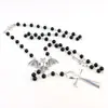 Collar Largo de Cruz Subcultura Y2K para Mujer, Cadena de Clavícula con Cuentas Estilo Punk Oscuro Europeo y Americano, Accesorio Transfronterizo Versátil