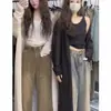 Estilo de Moda Transfronteiriça Elegante Roupa Exterior Cardigan de Malha para Mulheres 2025 Novo Solto Vazado Comprimento Médio Suéter Fino Conjunto de Duas Peças