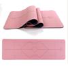 Esterilla de Yoga TPE con Línea de Alineación Bicolor Transfronteriza, Esterilla Gruesa de 6 mm Antideslizante para Fitness, Correr, Bailar y Deportes, Venta al por Mayor desde el Fabricante