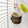 Juguete para loro rama de tronco comedero para hámster dos en uno soporte para pájaros barra de soporte Palo soporte de madera de fruta natural posado Madera