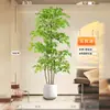 Nantian Bambú Estilo Lujo Ligero Árbol Artificial Decoración Interior Sala de Estar Adornos de Pie Paisajismo Planta Verde Biónica Flor de Seda en Maceta Otros