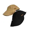 Zhao Lusi mismo sombrero de pescador mujer 2024 primavera y verano protección solar protección UV sombrero para el sol sombrero de sol negro liso