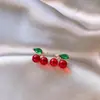 Brincos de Pérola com Zircônia Gota de Óleo Vermelho Angolano, Brincos Estilo Retrô Francês, Brincos de Nicho Exquisitos de Alta Qualidade para Mulheres