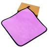 Toalla de coche engrosada de vellón de coral, doble cara, dos colores, toalla compuesta absorbente, sin pelusa, paño para lavado de autos, toalla, logotipo