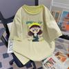 Blusas de Manga Curta Estampadas com Desenhos Doces, Fofos e Divertidos 2025 Verão Novas Camisetas de Manga Curta Soltas que Cobrem a Barriga para Mulheres