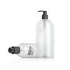 Botella de Loción Corporal para Cuidado de la Piel Mascota Transparente Mate Hombro Redondo 24 Dientes Botella Set de Loción Tónico con Bomba Giratoria Esmerilada 500ml