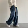 Direto do Fabricante: Calça Jogger Cargo Jeans Lavada de Corte Solto, Tendência Nacional Hip-Hop Estilo Japonês Tamanho Plus para Homens e Mulheres