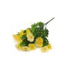 Simulación de margarita, flor falsa, 15 cabezas, hierba de agua, crisantemo, flor de seda, 5 tenedores, crisantemo pequeño, flores pequeñas colocadas en casa, al por mayor