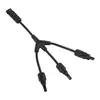 Conector Fotovoltaico Solar MC4 Tipo Y de Quatro Vias Painel de Montagem Paralelo Plugue de Um Ponto Três à Prova d'Água