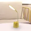 Porta-canetas de LED luminária de mesa proteção ocular quarto ins menina dormitório estudantil recarregável mesa de estudo luminária de cabeceira recarregável