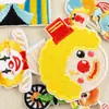 Parche Bordado Autoadhesivo Tema Payaso de Circo Etiqueta Bordada Parche DIY para Ropa Bolsa Accesorios Parche Tela Parche