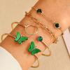 Estilo europeo y americano nueva moda Margarita aleación pulsera de cinco piezas mariposa aleación pulsera de mujer juego de cuatro piezas traje