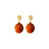 Broche de prata outono e inverno brincos Maillard alta senso retrô brincos simples mulheres estilo Hong Kong temperamento de luxo leve joia para orelha atacado