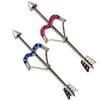 Haste para Orelha Flecha 14g 1.6mm Brinco Haste Curva Europeia e Americana Fundo Plano Piercing Moda Estiloso Punk com Diamante