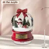 Decoração de Globo de Neve de Cristal 2D Plano com Impressão Plana Transfronteiriça, Giratório 360°, com Cenas Festivas de Natal