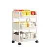 Estantería de almacenamiento con ruedas, armario de almacenamiento multicapa, para espacios estrechos, estantería pequeña, ahorro de espacio en la pared, almacenamiento de cocina