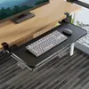Bandeja para Teclado Debajo del Escritorio Sin Taladro Tablero de Extensión de Escritorio de Oficina Cajón de Almacenamiento para Ratón de Computadora Carril Deslizante Soporte de Clip