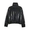 Bestseller transfronterizo de AliExpress: Colección nueva primavera 2026, chaqueta bomber elegante efecto piel para mujer, 8490709