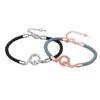 Nuevas Pulseras Entrelazadas para Parejas para Hombre y Mujer, Regalos de San Valentín, Pulseras de Moda Geométricas de Doble Anillo