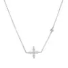 Suministro Exclusivo Transfronterizo de Collares con Incrustaciones de Diamante de Plata S925 para Mujer, Cadena para Clavícula de Zirconia con Pétalos de Flor de Cuatro Hojas de Lujo Ligero y Gama Alta al por Mayor