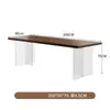 Escritorio colgante acrílico de madera maciza antigua Mesa de comedor de doble uso Madera de fresno Sala de estar Mesa larga Mesa de tablero grande
