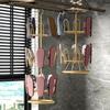Montagem de Dormitório Artefato para Secar Sapatos de Chão de Ferro Rack de Secar Sapatos para Exterior para Varanda Sapateira Multifuncional Pendurado na Parede