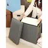 Banqueta de Armazenamento Jian Mo Novo Produto com Alça Caixa Organizadora de Bolso Lateral para Sala de Estar com Tampa Assento para Adultos Banqueta de Armazenamento Banqueta para Trocar de Sapato