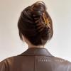 Pinza Grande con Lazo de Resina Elegante Simple para Recoger el Cabello Pinza Shark para el Cabello Horquilla para el Cabello Accesorios para el Cabello Sensación de Alta Gama