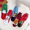 Meias de Natal para Crianças outono e inverno Papai Noel Vermelho festival Ano Novo festivo desenho animado meninos e meninas bebê meias de comprimento médio até a panturrilha