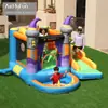 Castillo Inflable para Niños, Tobogán Inflable Pequeño de Tela Oxford, Castillo Combinado con Trampolín para Uso en Casa, Castillo Deportivo para Exteriores