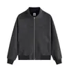 Jaqueta masculina com zíper e gola alta, nova coleção outono 2026, corte solto, plus size, peça externa casual, com toque de alta qualidade, feita de mistura de lã