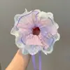 Laço de Cabelo de Renda Doce, Scrunchie de Luxo Estilo Coreano, Laço de Cabelo Extra-Grande para Coque, Corda de Cabelo para Rabo de Cavalo, Acessório de Cabelo